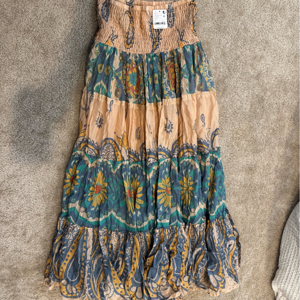 Free People Multicolor Floral Maxi Skirt
